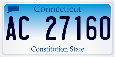 CT license plate AC27160