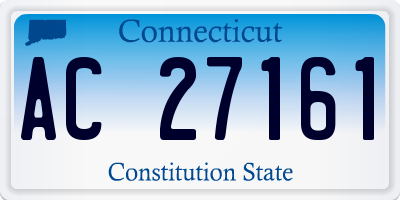 CT license plate AC27161