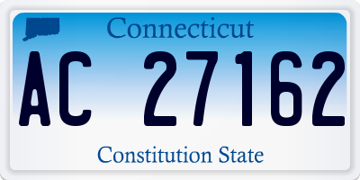 CT license plate AC27162