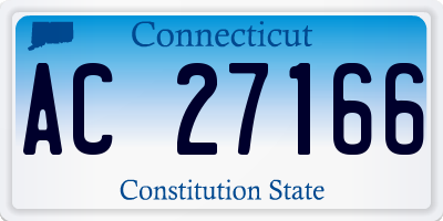 CT license plate AC27166