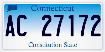 CT license plate AC27172