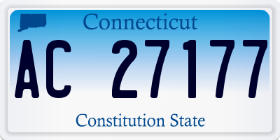 CT license plate AC27177