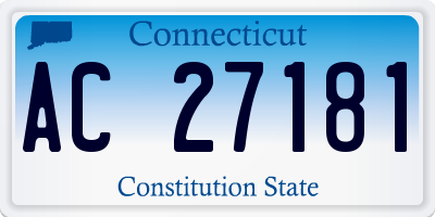CT license plate AC27181