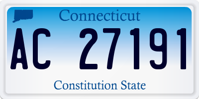 CT license plate AC27191