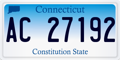 CT license plate AC27192