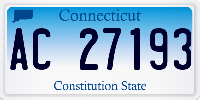 CT license plate AC27193