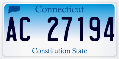 CT license plate AC27194