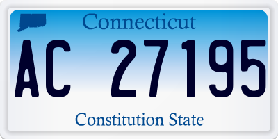 CT license plate AC27195