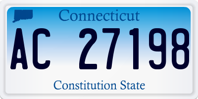 CT license plate AC27198