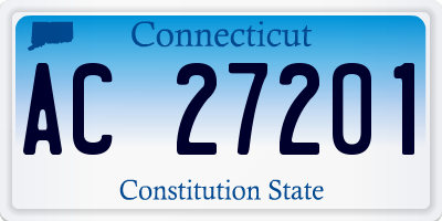 CT license plate AC27201