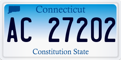 CT license plate AC27202