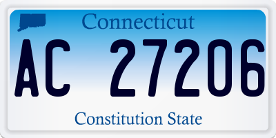 CT license plate AC27206