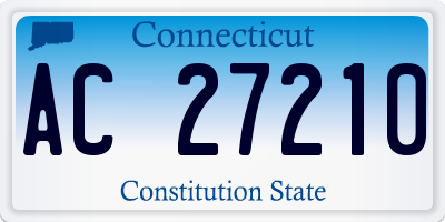 CT license plate AC27210