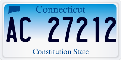 CT license plate AC27212