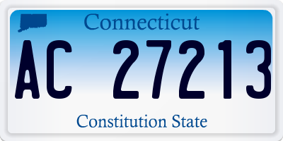 CT license plate AC27213