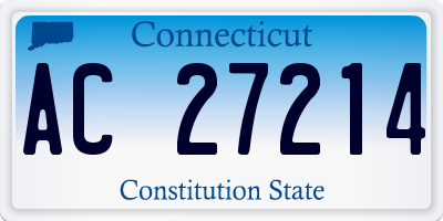 CT license plate AC27214