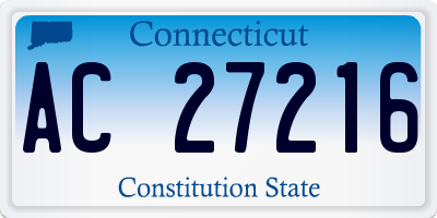 CT license plate AC27216