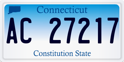 CT license plate AC27217