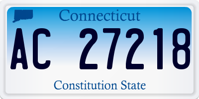 CT license plate AC27218