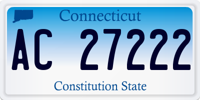 CT license plate AC27222