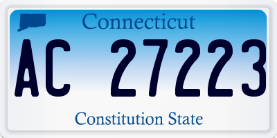 CT license plate AC27223