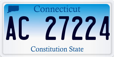 CT license plate AC27224