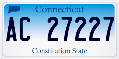 CT license plate AC27227