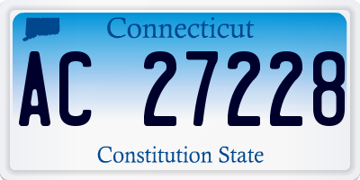 CT license plate AC27228