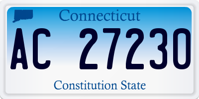 CT license plate AC27230