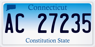 CT license plate AC27235