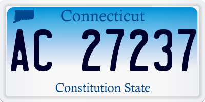 CT license plate AC27237