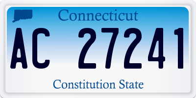 CT license plate AC27241