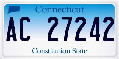 CT license plate AC27242