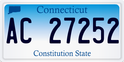 CT license plate AC27252