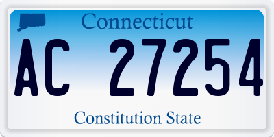 CT license plate AC27254