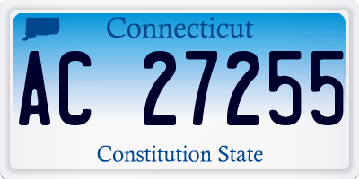 CT license plate AC27255