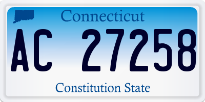 CT license plate AC27258