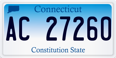 CT license plate AC27260