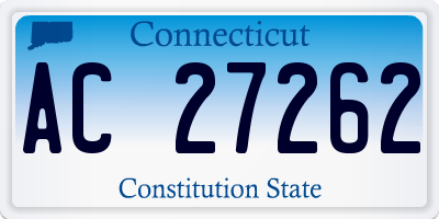 CT license plate AC27262