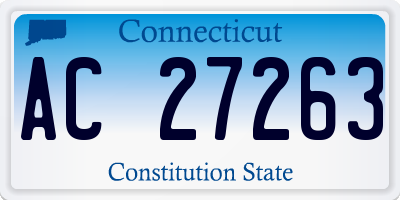 CT license plate AC27263