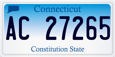 CT license plate AC27265