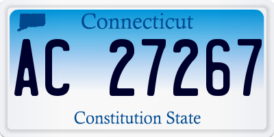 CT license plate AC27267