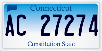 CT license plate AC27274