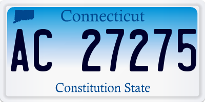 CT license plate AC27275