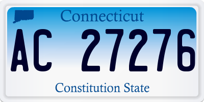 CT license plate AC27276