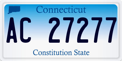 CT license plate AC27277
