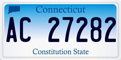 CT license plate AC27282