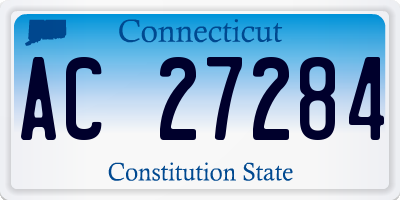 CT license plate AC27284