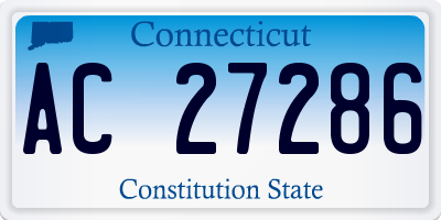 CT license plate AC27286