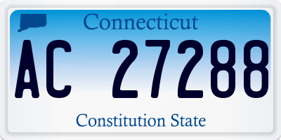 CT license plate AC27288